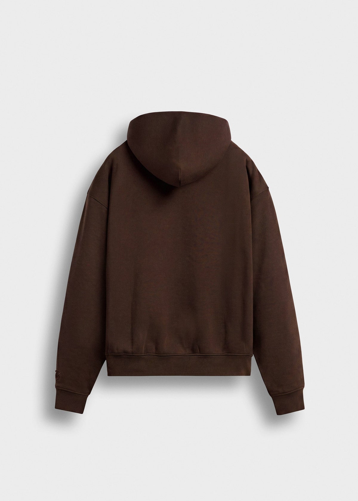Sudadera Cremallera Oversize Ciro en chocolate, vista trasera