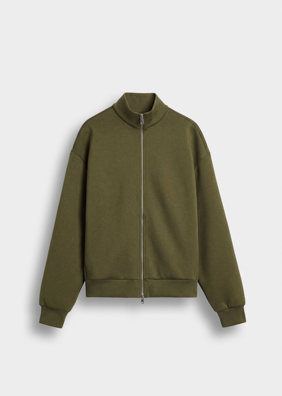 Sudadera Scuba Cuello Alto Óscar en caqui, vista delantera