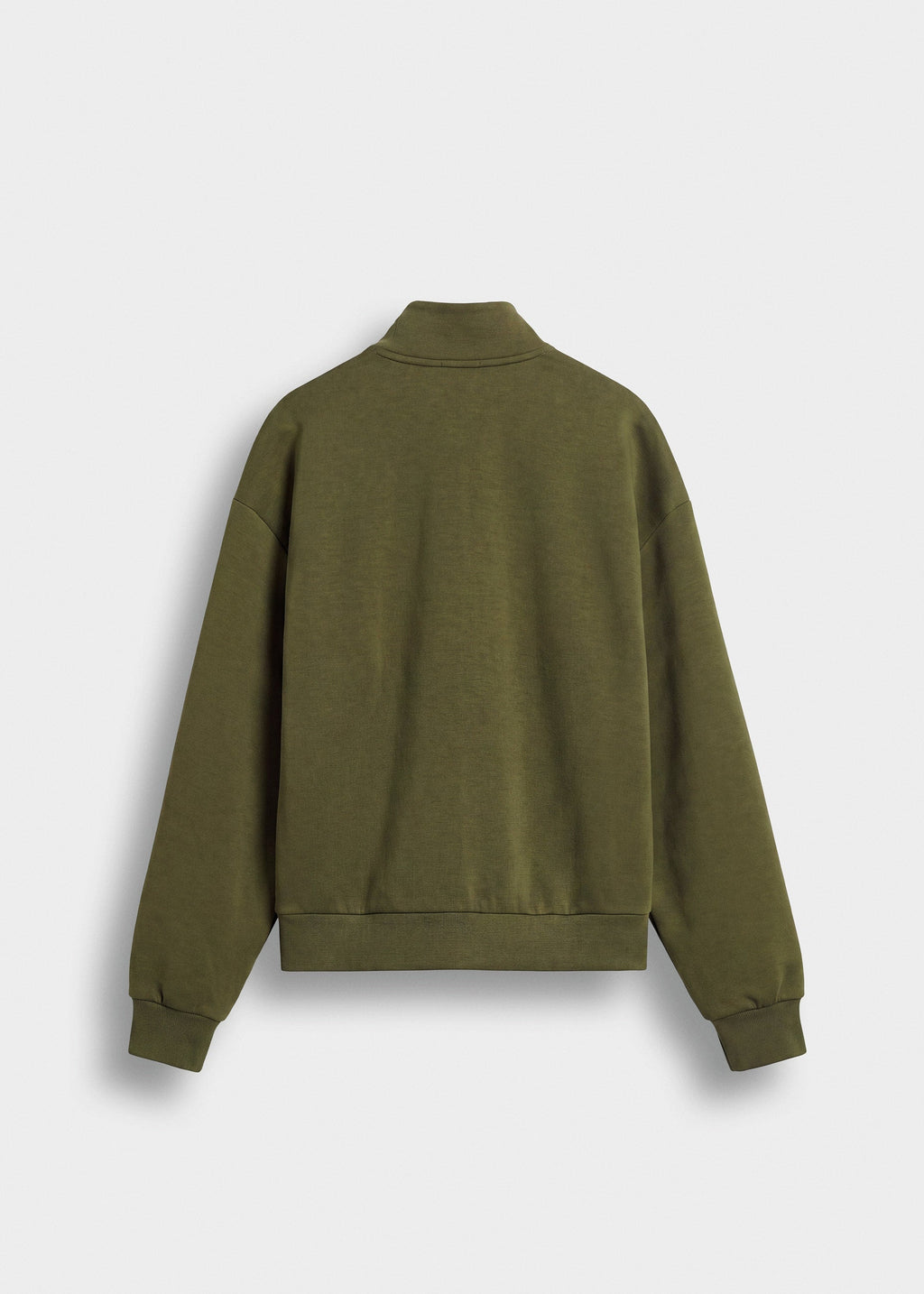 Sudadera Scuba Cuello Alto Óscar en caqui, vista trasera