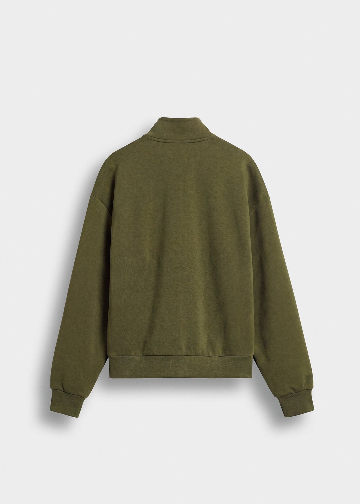 Sudadera Scuba Cuello Alto Óscar en caqui, vista trasera