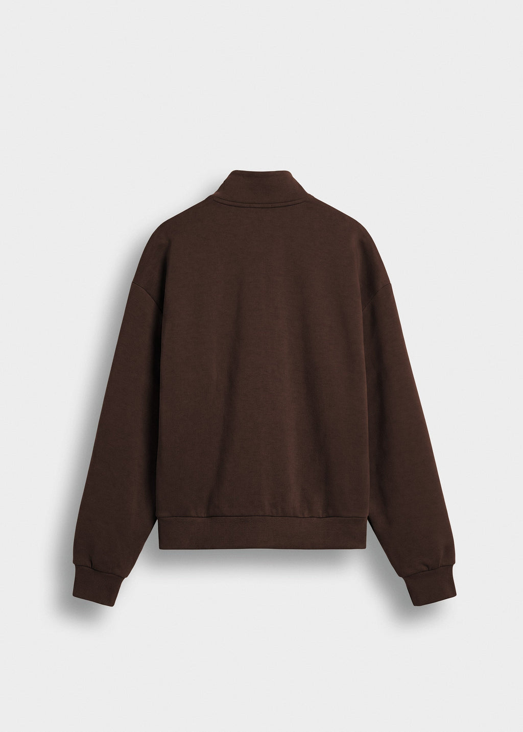 Sudadera Scuba Cuello Alto Óscar en chocolate, vista trasera