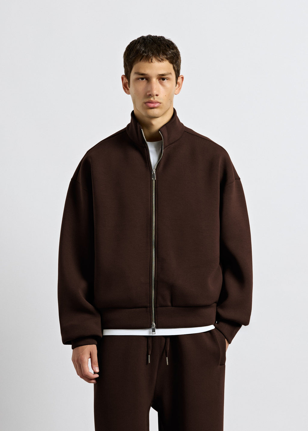 Sudadera Scuba Cuello Alto Óscar en chocolate, foto 3