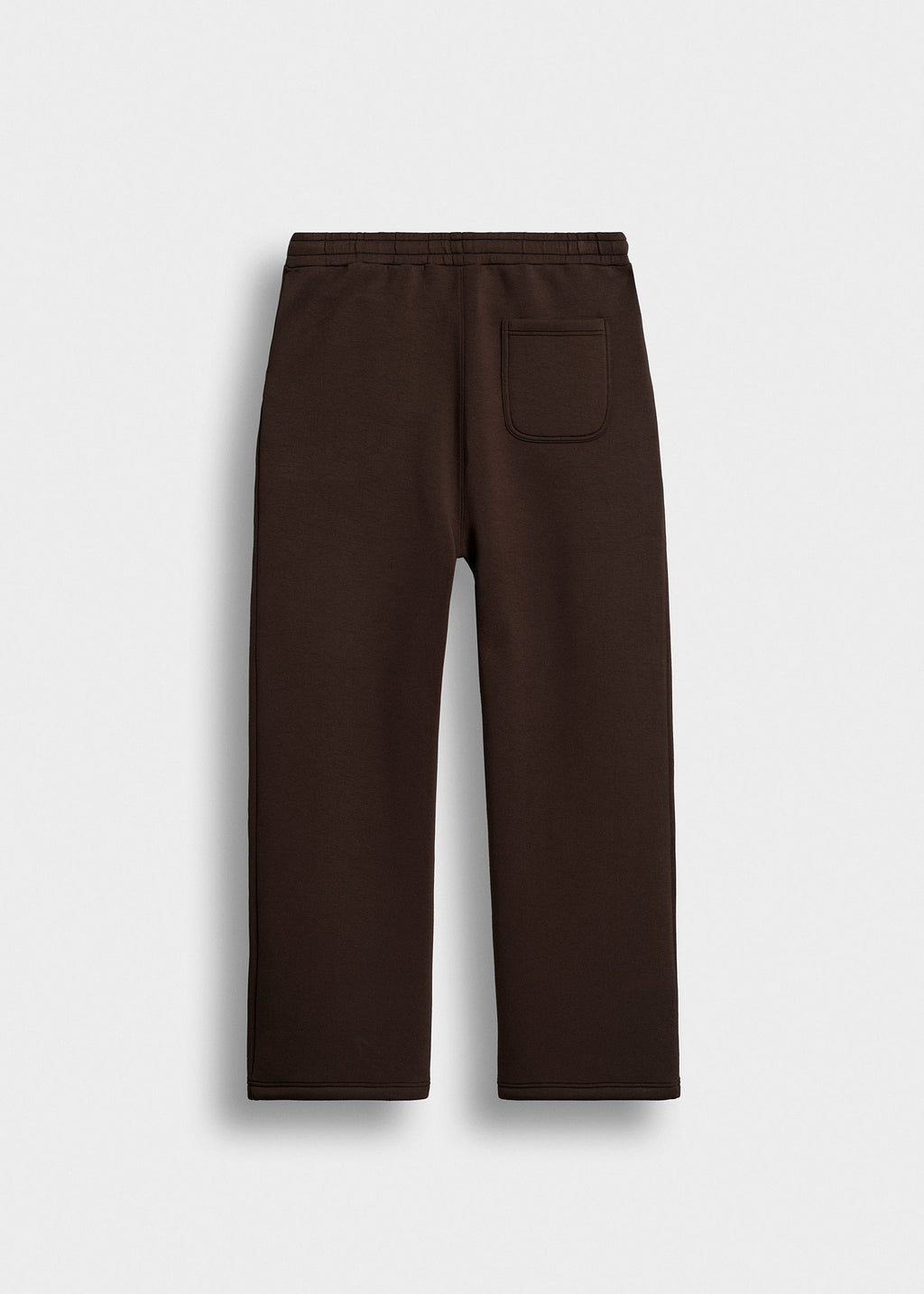 Pantalón Scuba Pinzas Andrés en chocolate, vista trasera