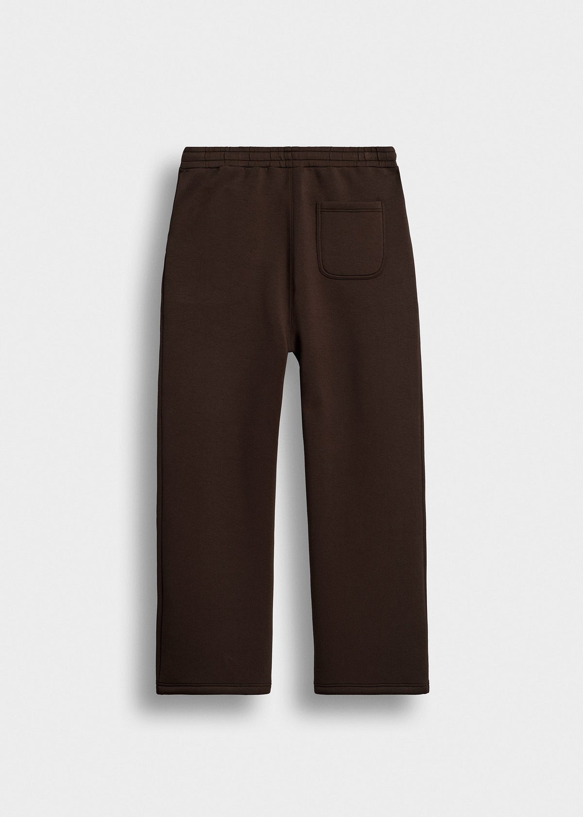Pantalón Scuba Pinzas Andrés en chocolate, vista trasera
