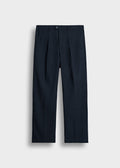 Pantalón de Vestir Recto Diego en azul marino, vista delantera
