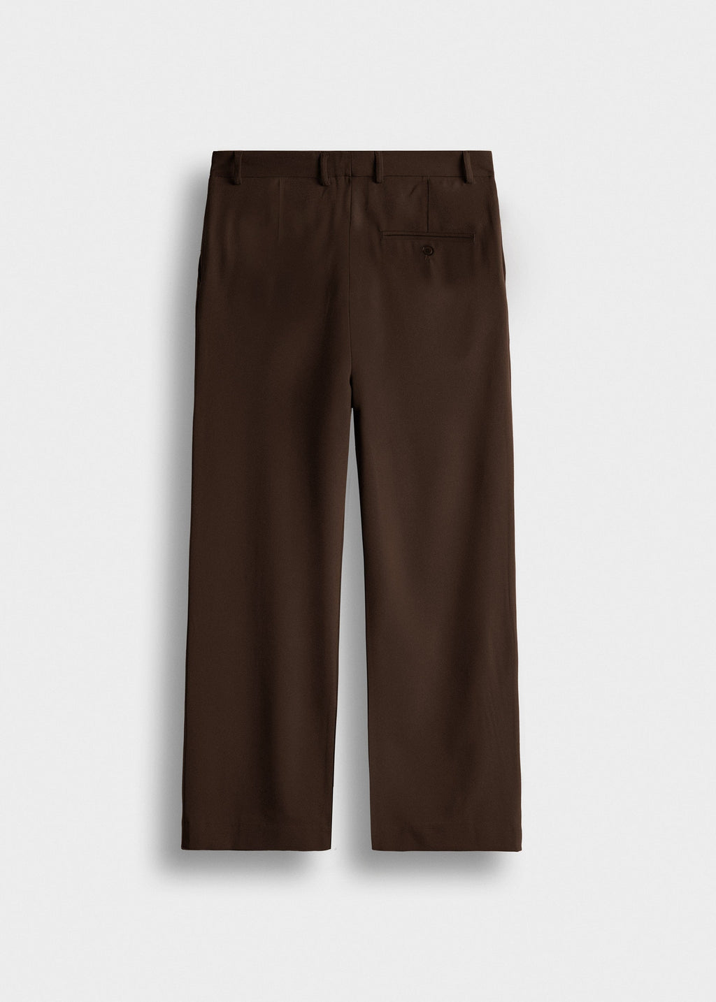 Pantalón de Vestir Pierna Ancha Javier en chocolate, vista trasera