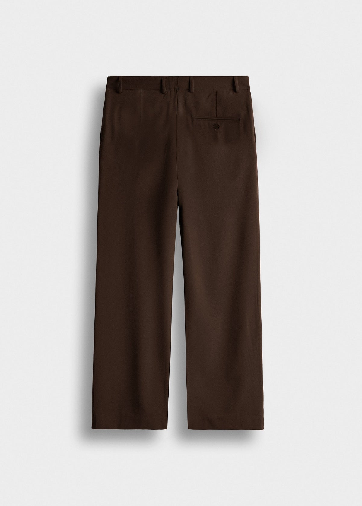 Pantalón de Vestir Pierna Ancha Javier en chocolate, vista trasera