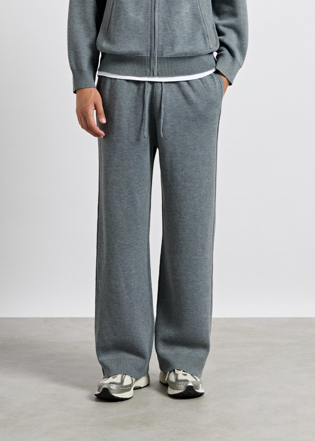 Pantalón de Punto Pierna Ancha Gonzalo en gris, foto 3