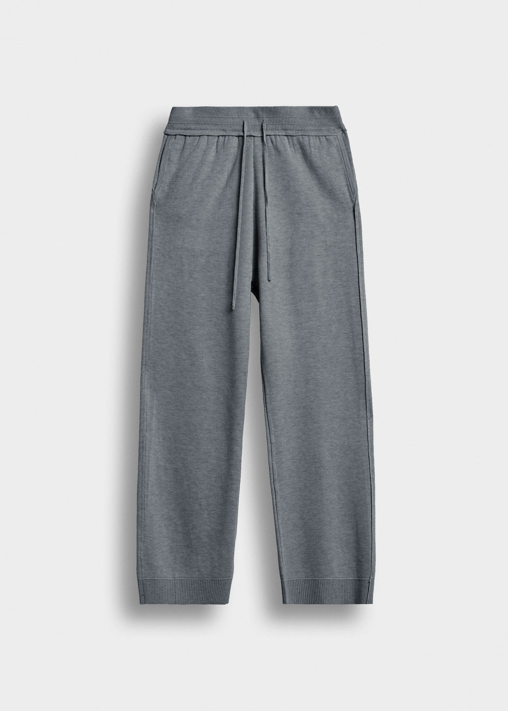 Pantalón de Punto Pierna Ancha Gonzalo en gris, vista delantera