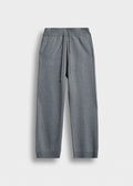 Pantalón de Punto Pierna Ancha Gonzalo en gris, vista delantera