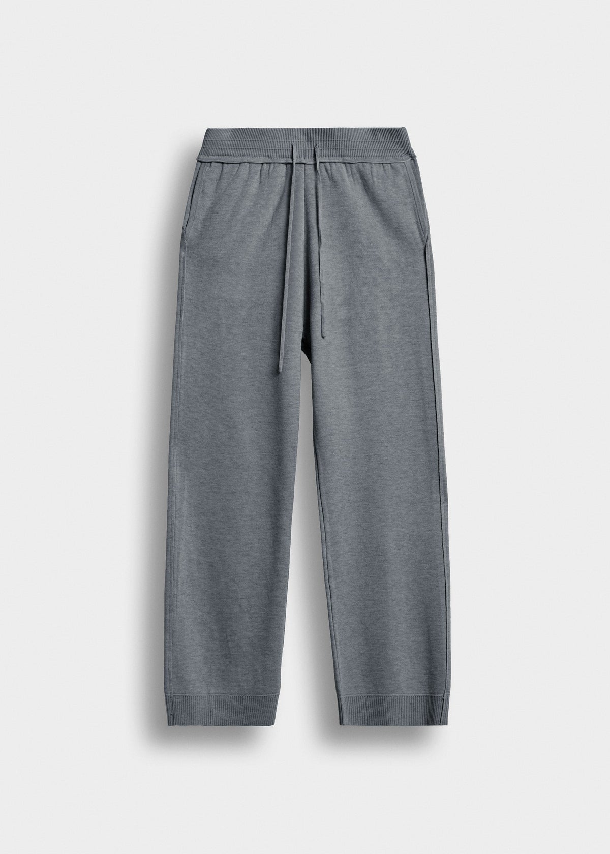 Pantalón de Punto Pierna Ancha Gonzalo en gris, vista delantera