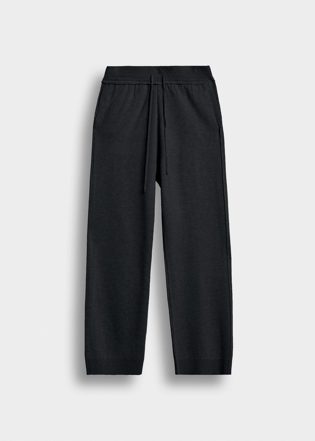 Pantalón de Punto Pierna Ancha Gonzalo en negro, vista delantera