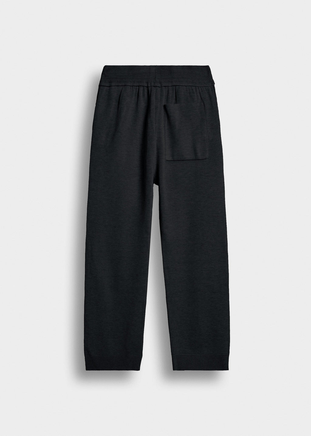 Pantalón de Punto Pierna Ancha Gonzalo en negro, vista trasera