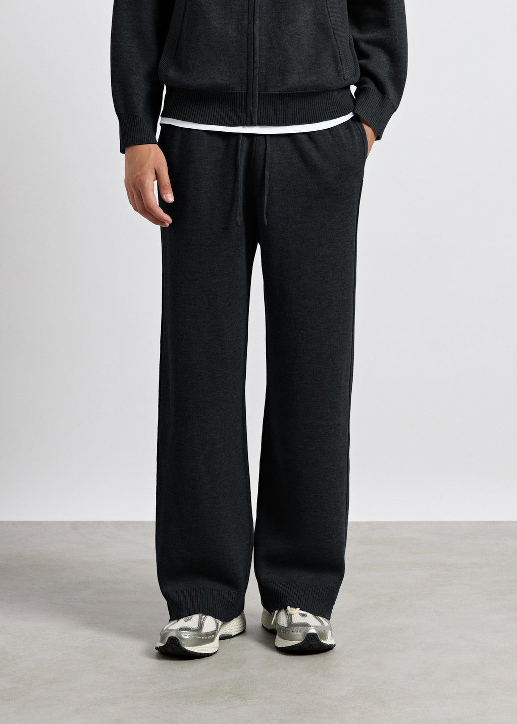 Pantalón de Punto Pierna Ancha Gonzalo en negro, foto 3