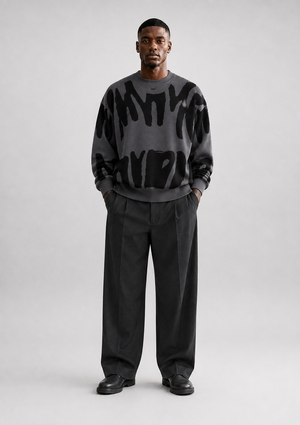 Sudadera Abstract Brush Oversize