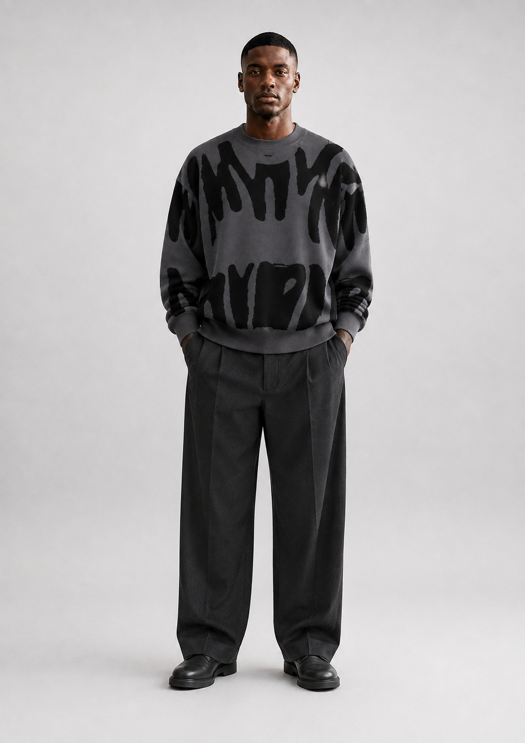 Sudadera Abstract Brush Oversize