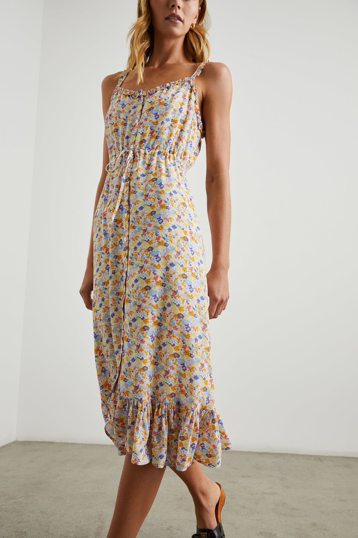 ADALYN DRESS - PAPAYA FLOWERS