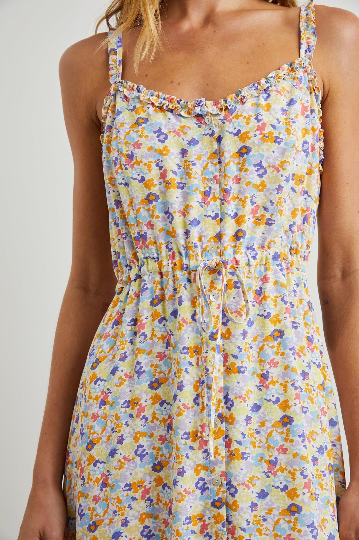 ADALYN DRESS - PAPAYA FLOWERS