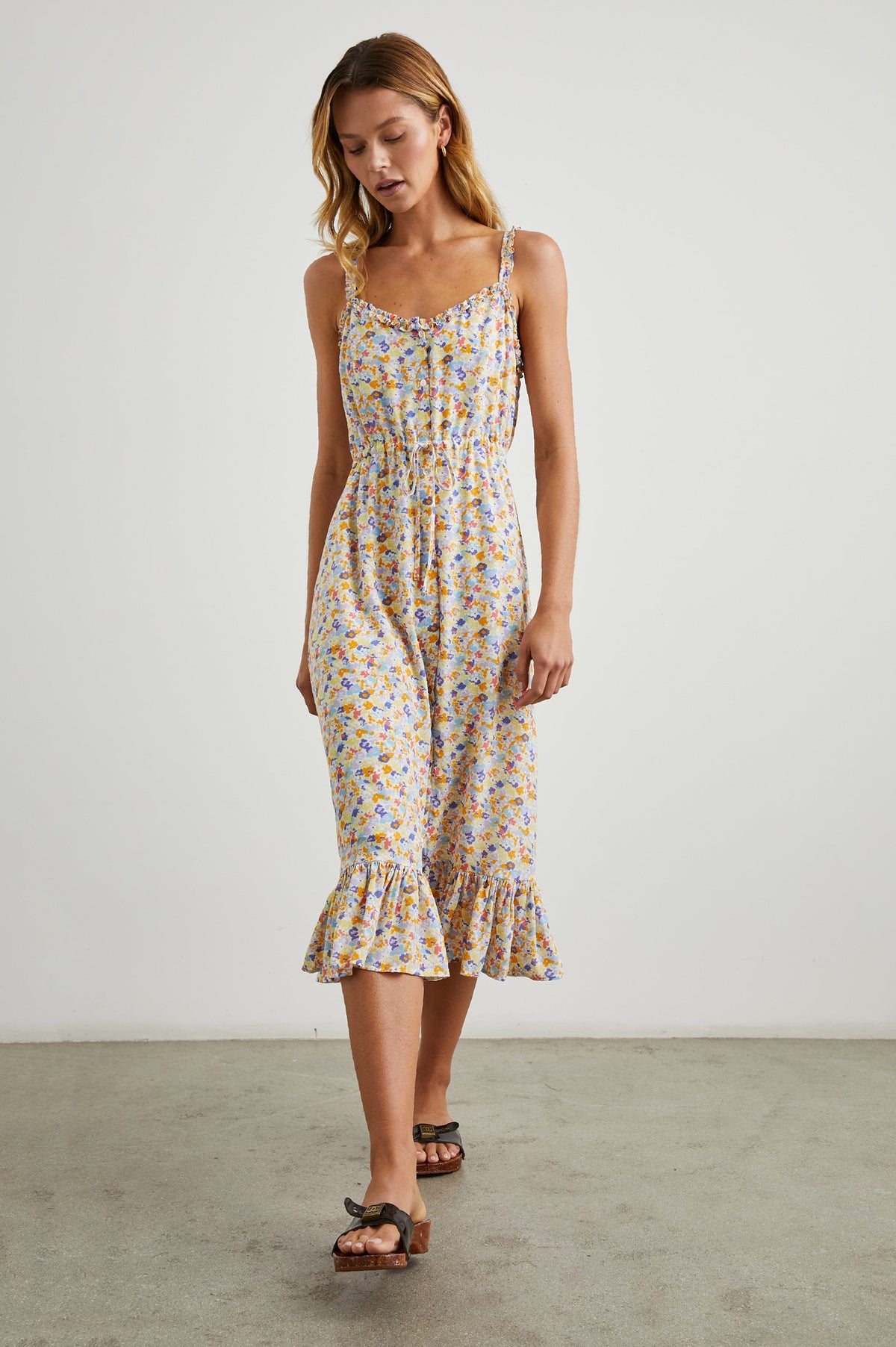 ADALYN DRESS - PAPAYA FLOWERS