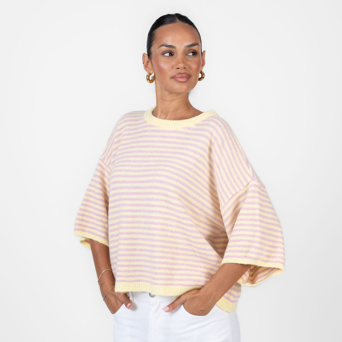 Camiseta Oversize de Rayas Ángela