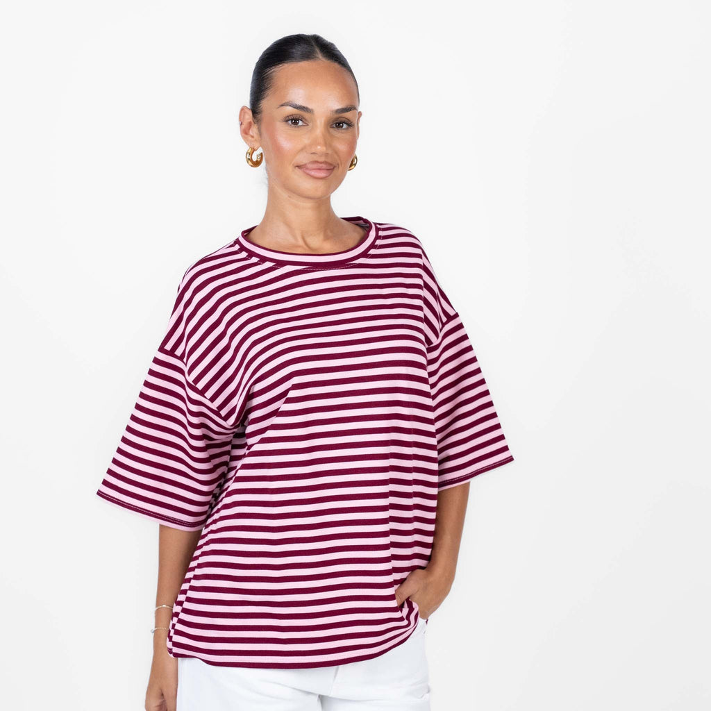 Camiseta Oversize de Rayas Alicia