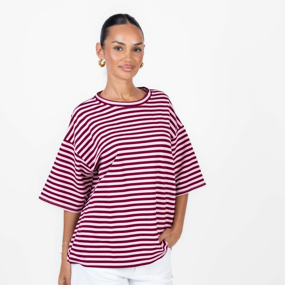 Camiseta Oversize de Rayas Alicia