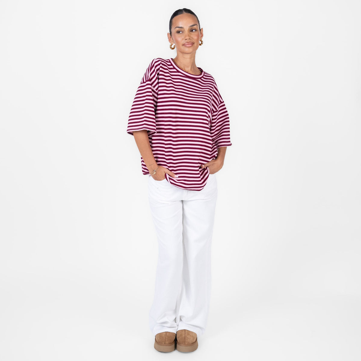 Camiseta Oversize de Rayas Alicia