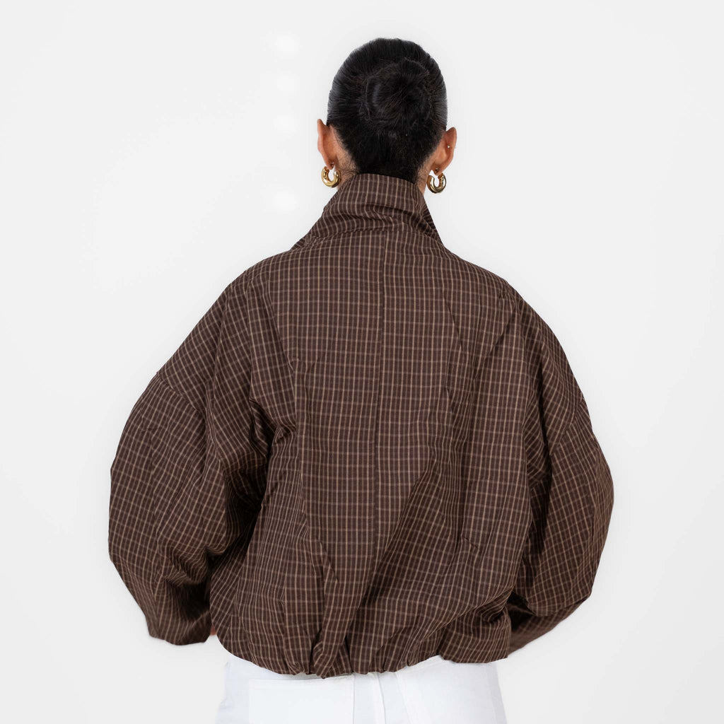 Chaqueta Bomber de Cuadros Noelia