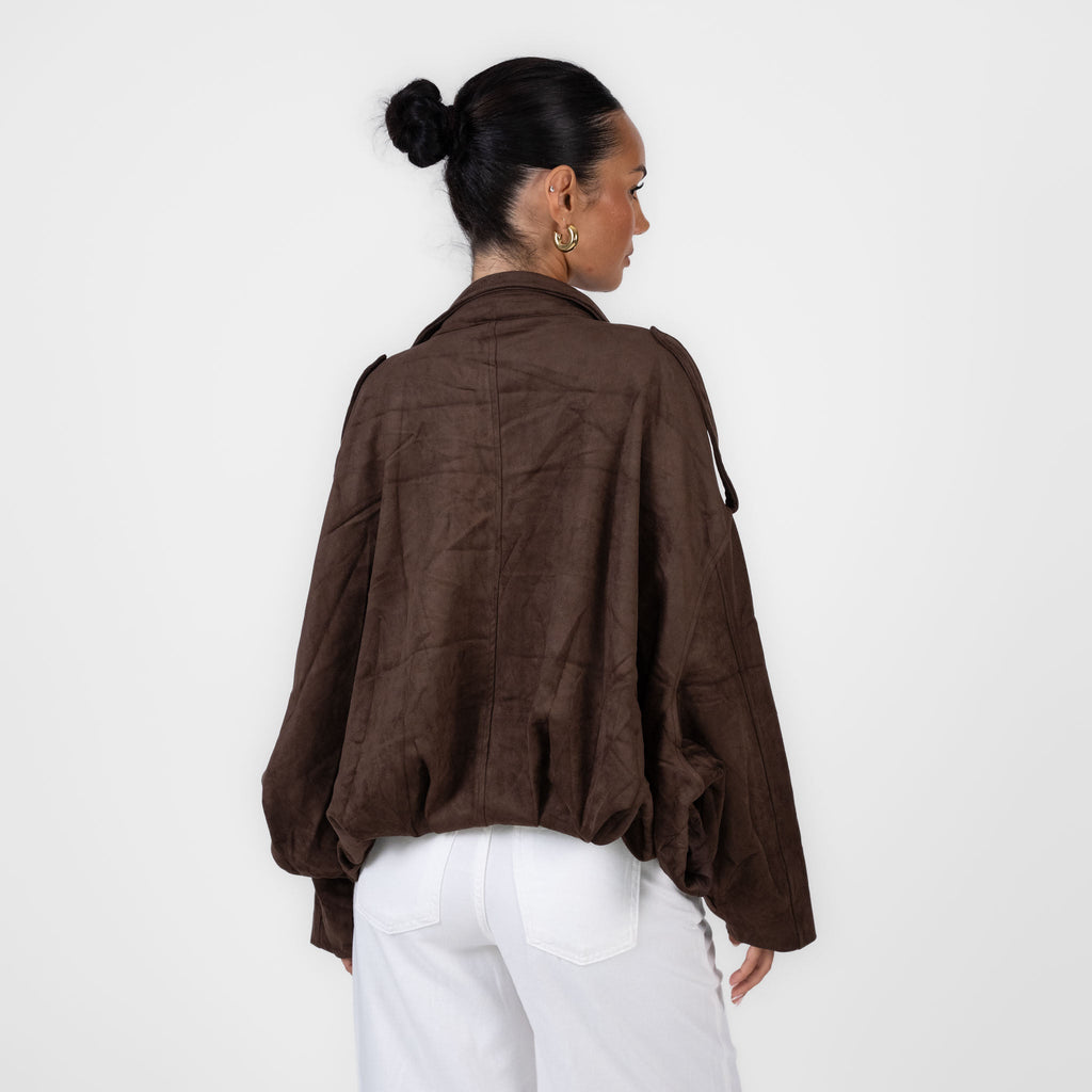 Chaqueta Oversize Efecto Velour Elisa