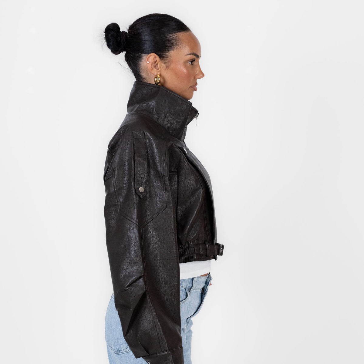Chaqueta Oversize Efecto Piel Carla