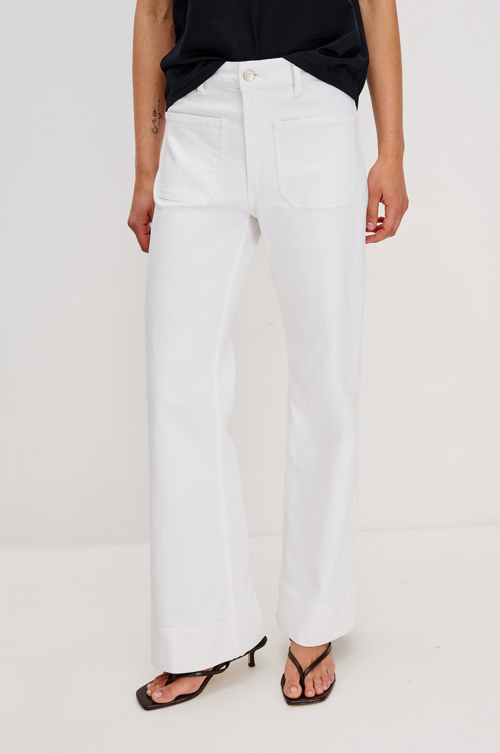ALAMITOS FLARED TROUSER - SALT WHITE