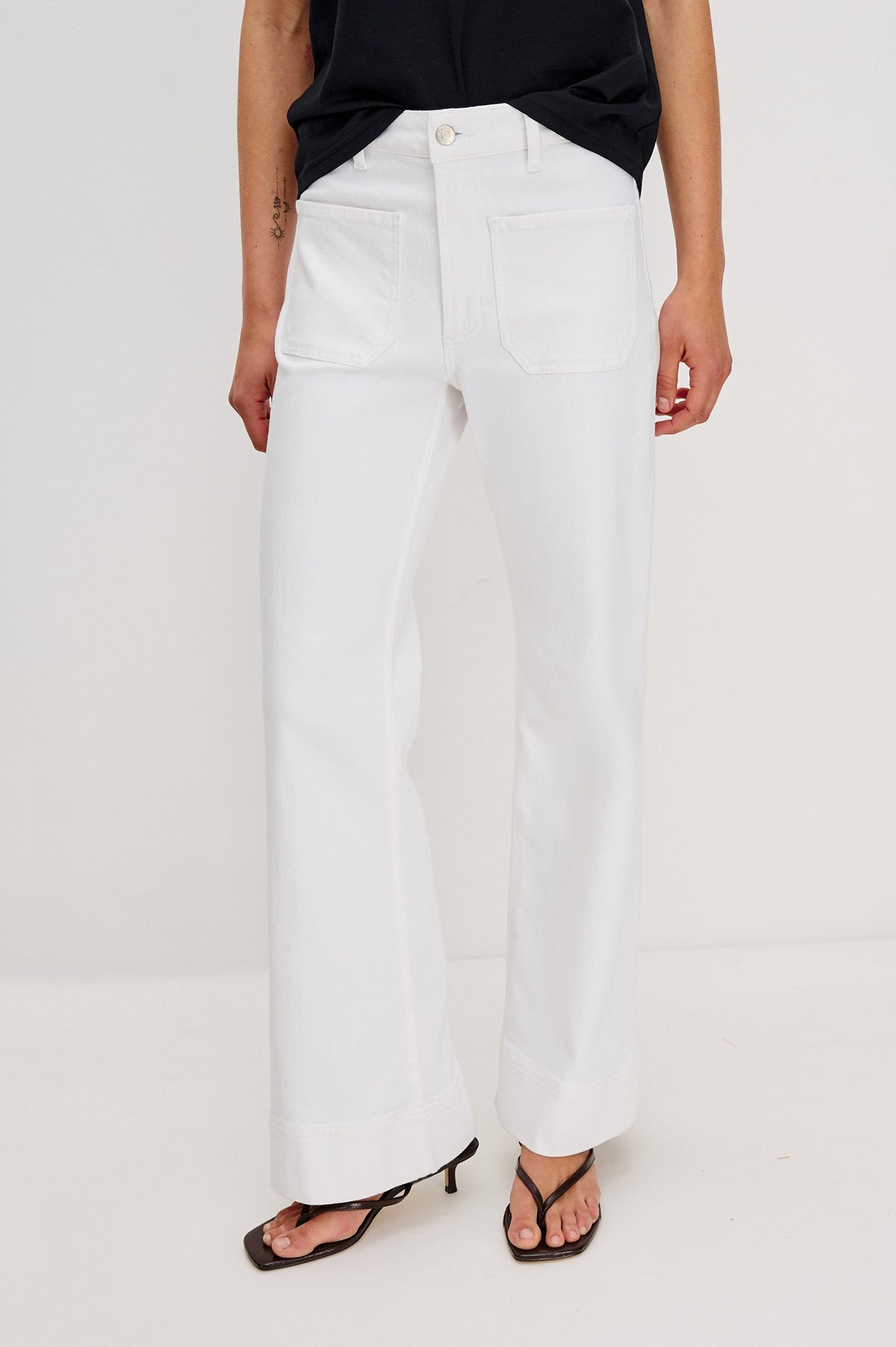 ALAMITOS FLARED TROUSER - SALT WHITE
