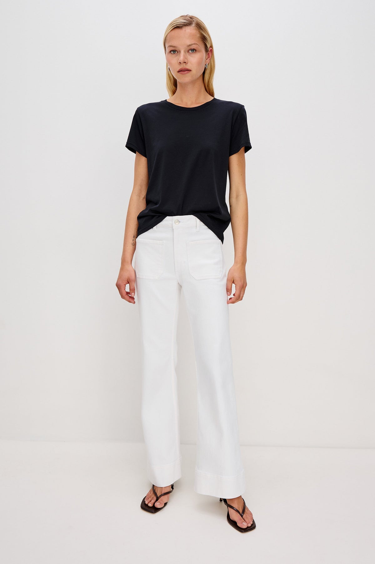 ALAMITOS FLARED TROUSER - SALT WHITE