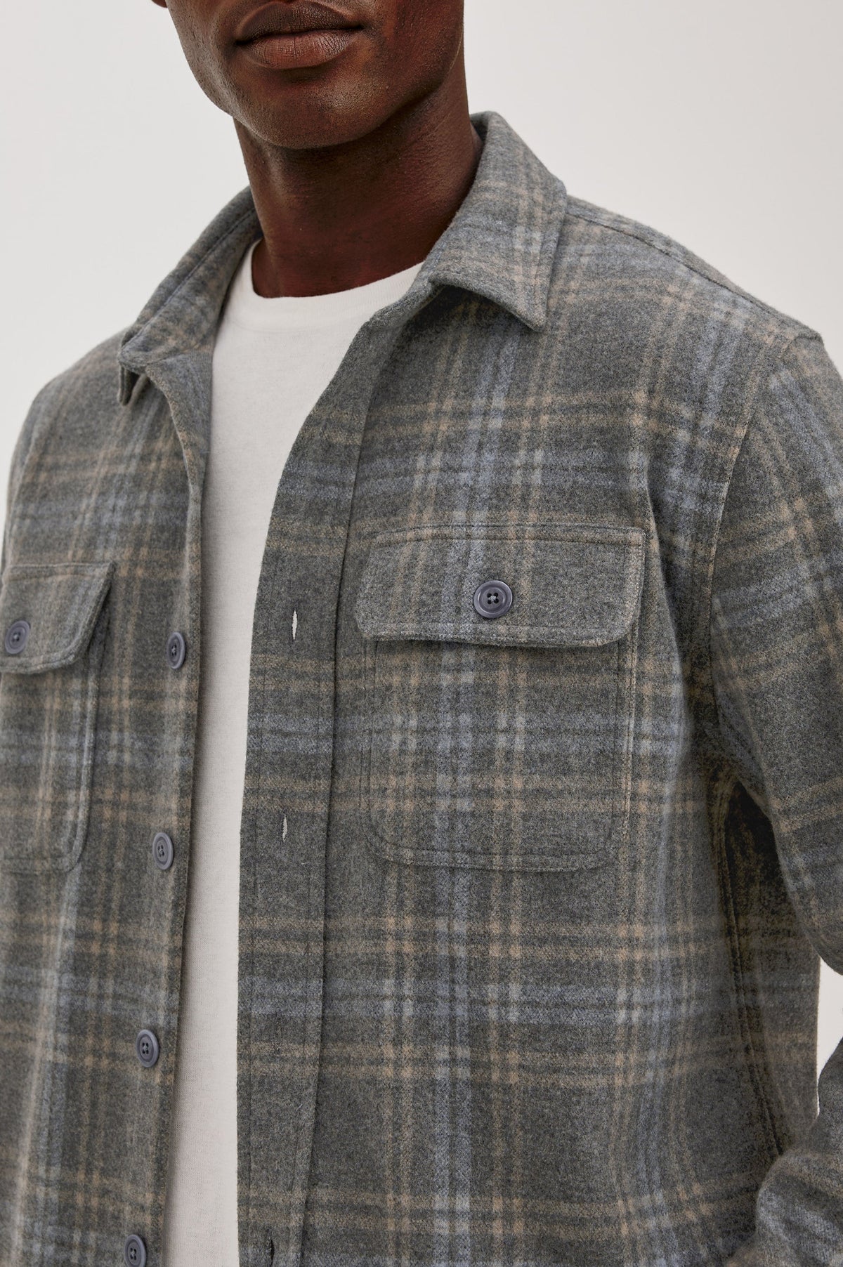 ALDER OVERSHIRT - COASTAL IRON HEATHER