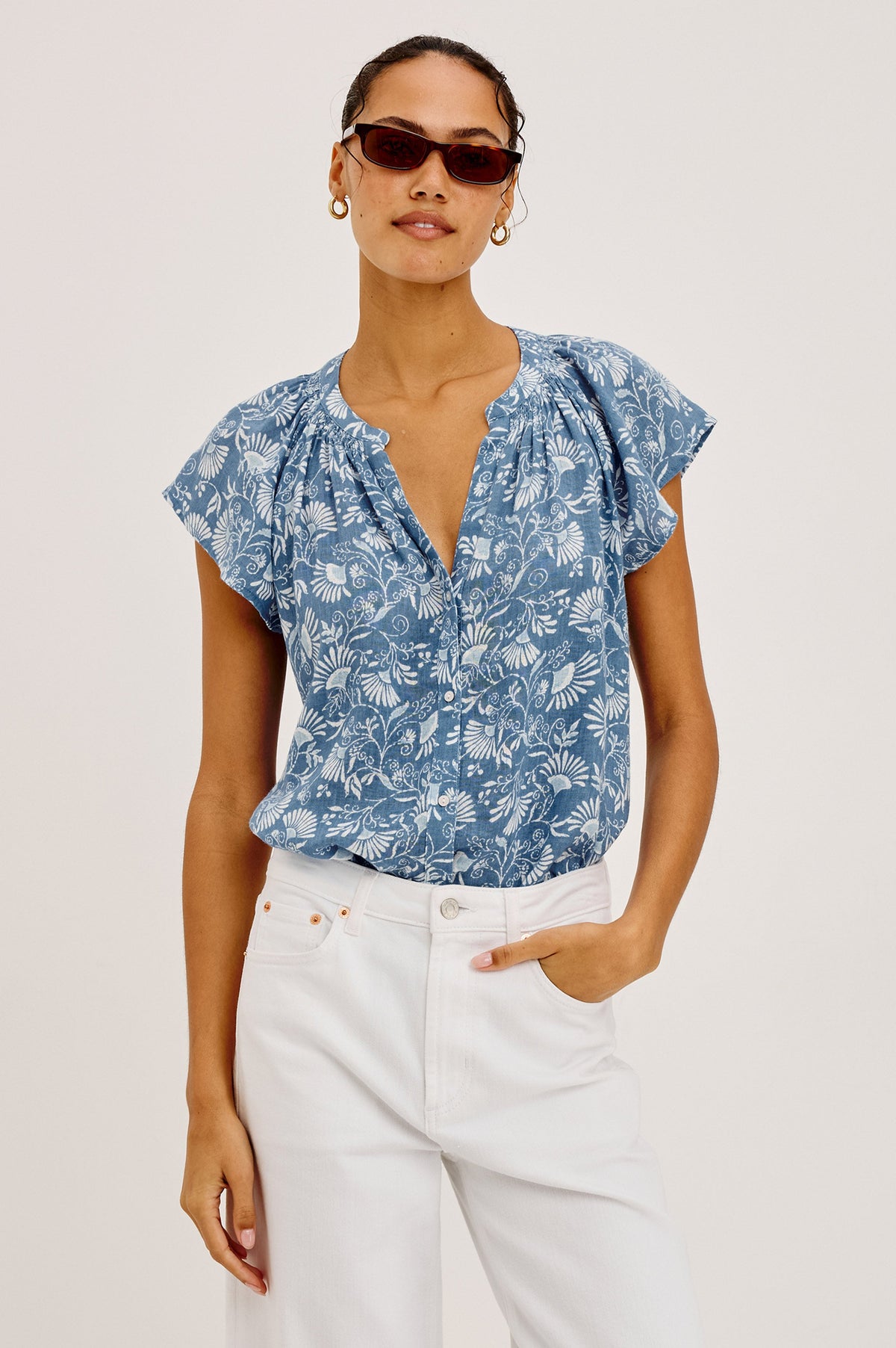ALENA SHIRT - BLUE CASSIA