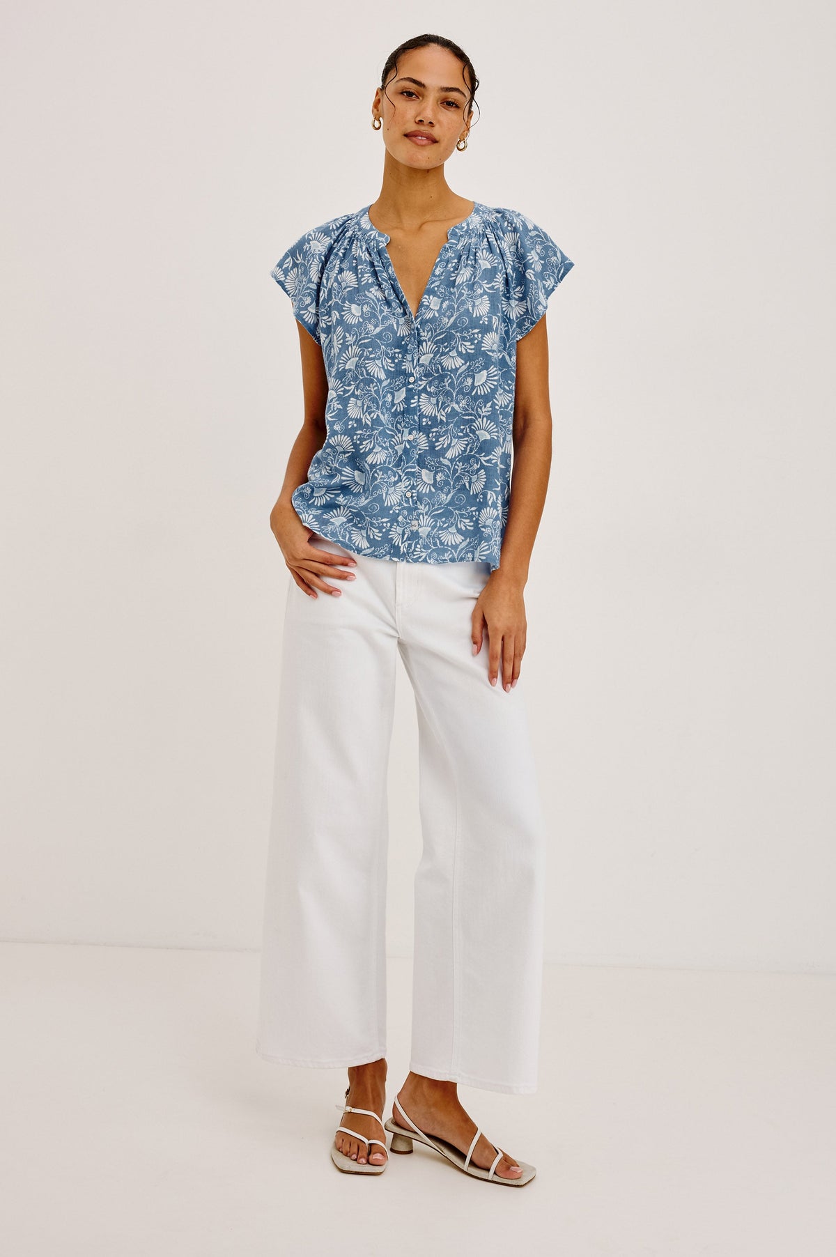 ALENA SHIRT - BLUE CASSIA