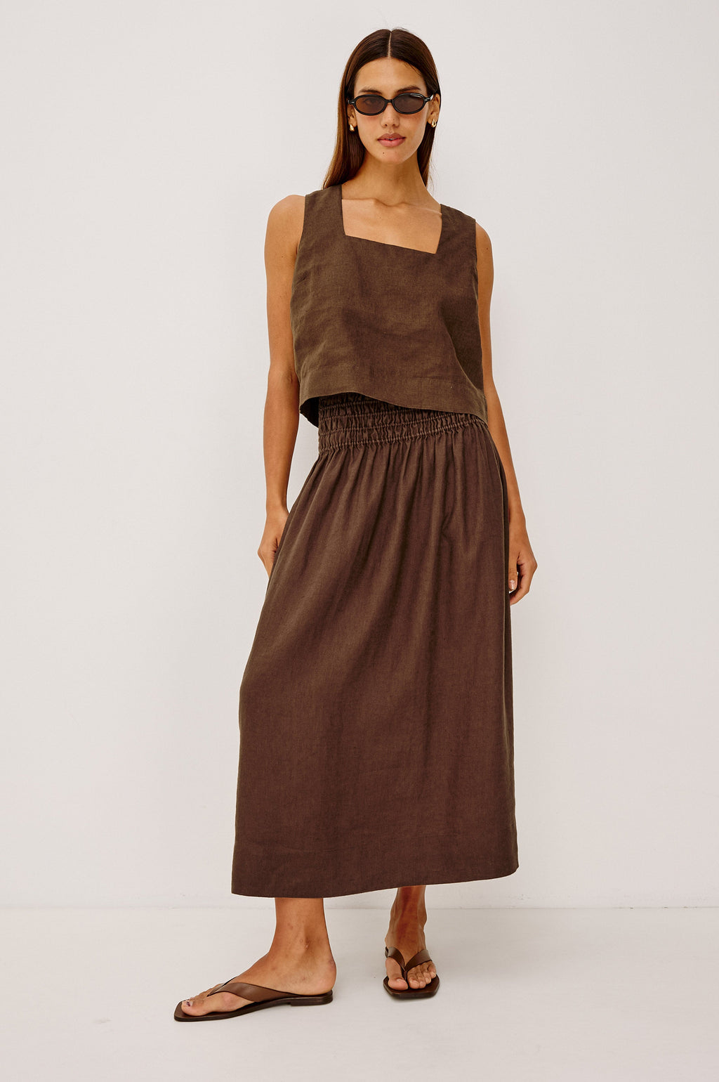 ALESSA SKIRT - ESPRESSO