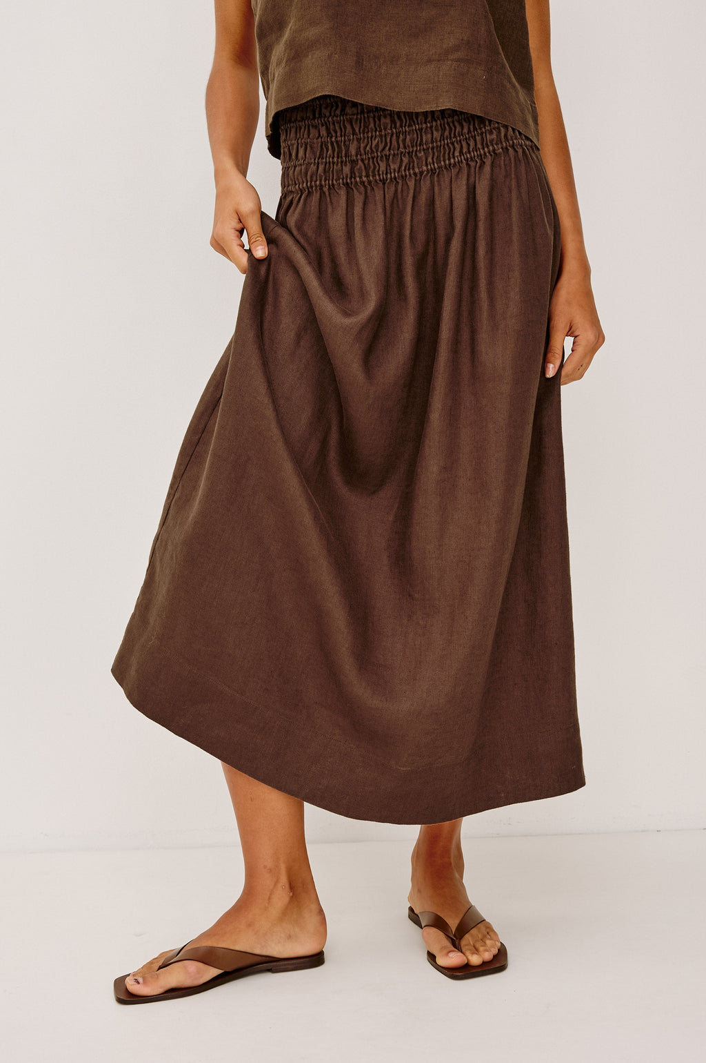 ALESSA SKIRT - ESPRESSO
