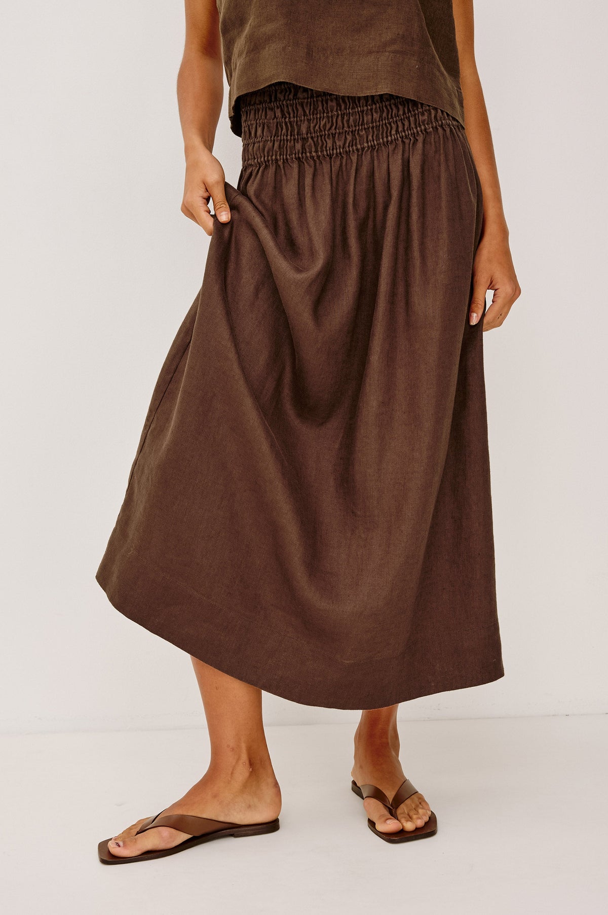 ALESSA SKIRT - ESPRESSO