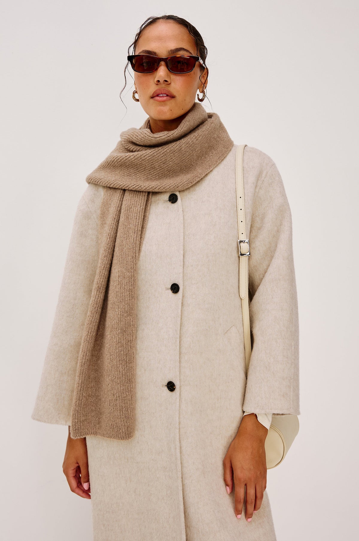 ALPS CASHMERE SILK UNISEX SCARF - OAT