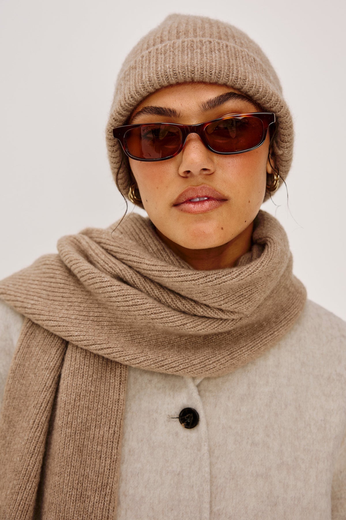 ALPS CASHMERE SILK UNISEX SCARF - OAT