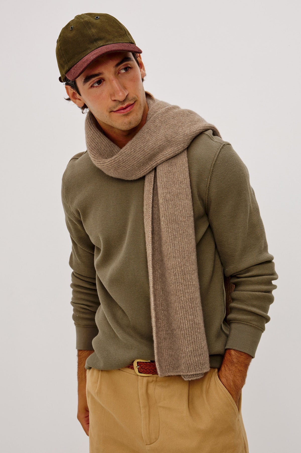 ALPS CASHMERE SILK UNISEX SCARF - OAT