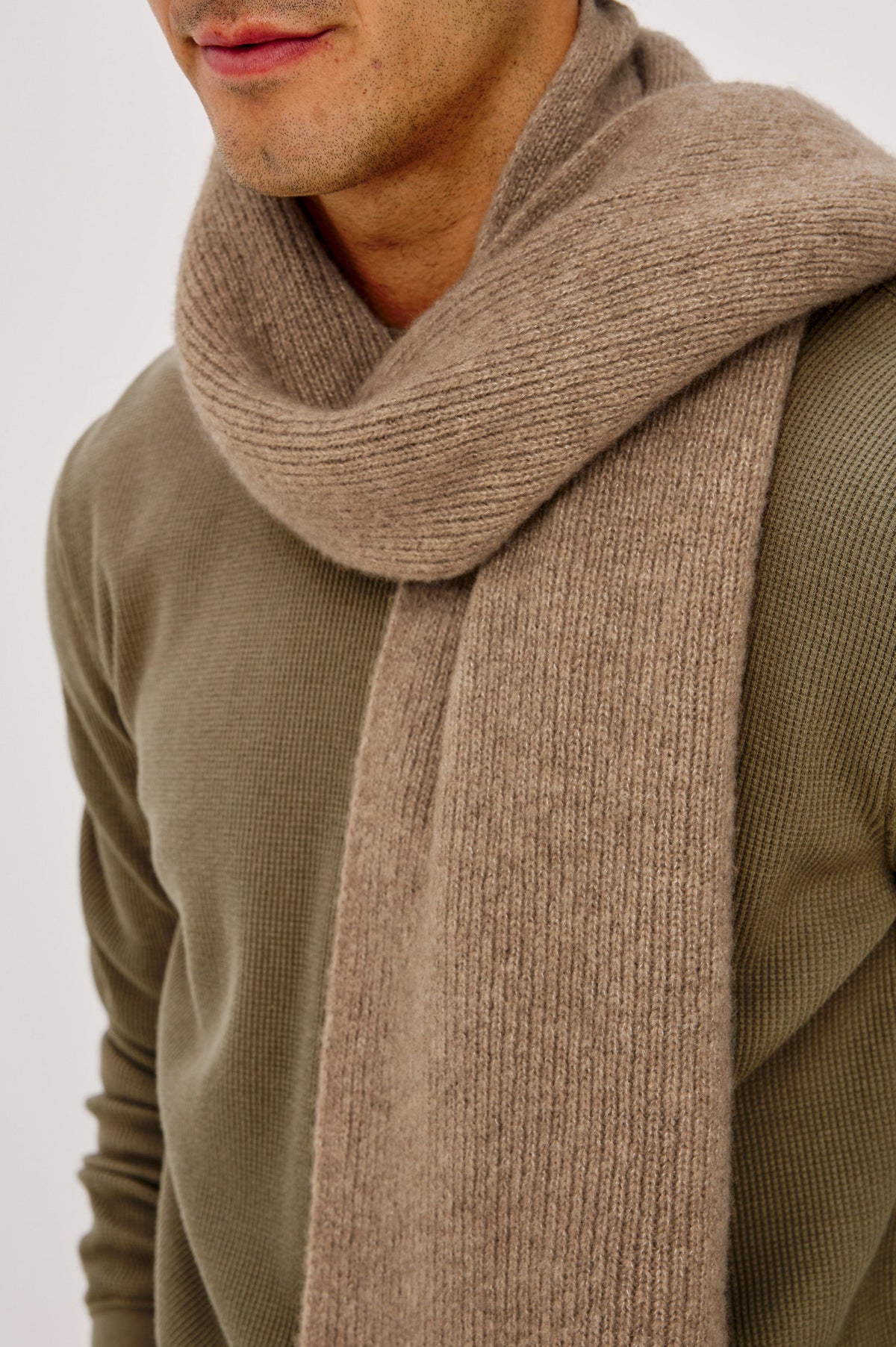 ALPS CASHMERE SILK UNISEX SCARF - OAT