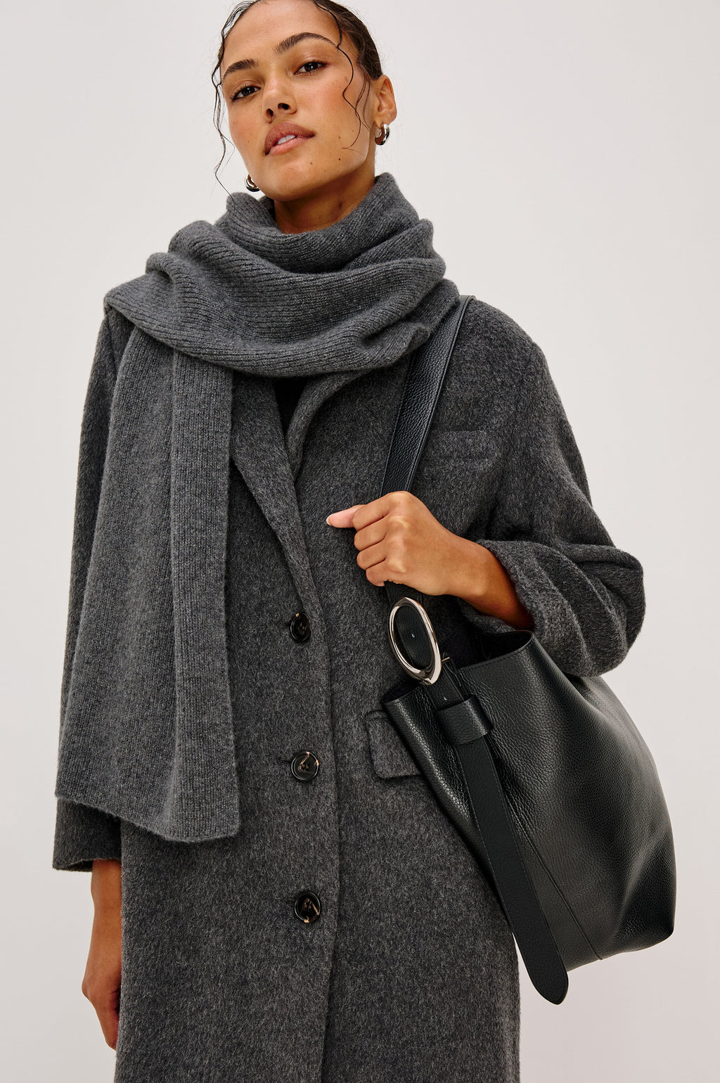 ALPS CASHMERE SILK UNISEX SCARF - THUNDER