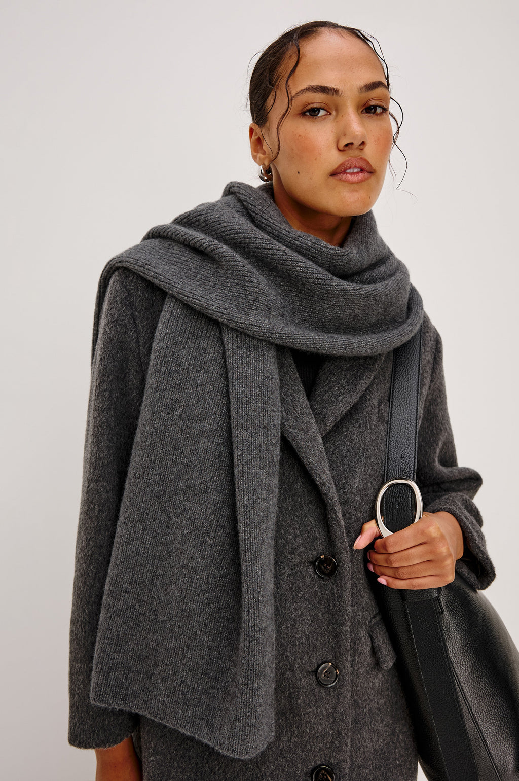 ALPS CASHMERE SILK UNISEX SCARF - THUNDER