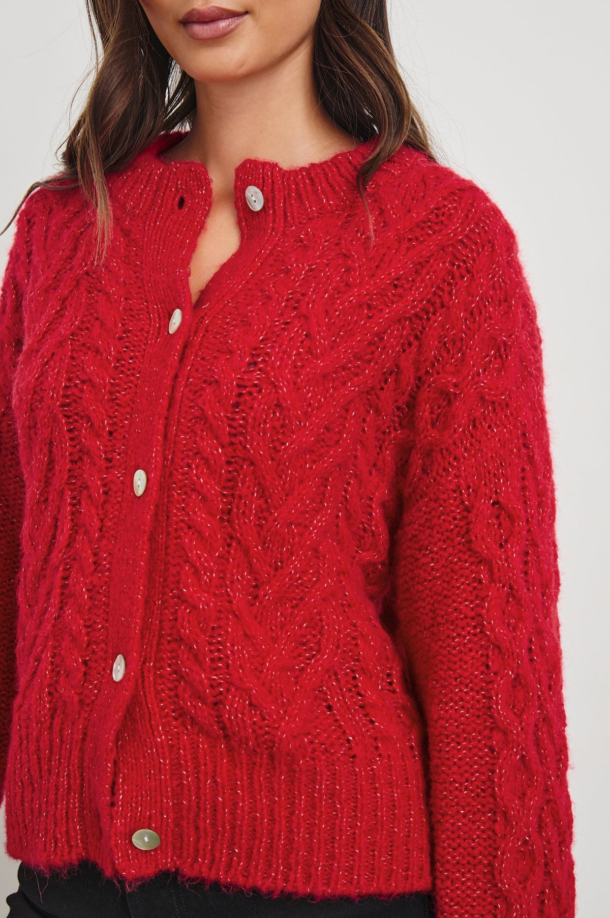 AMELIE CARDIGAN - SCARLET