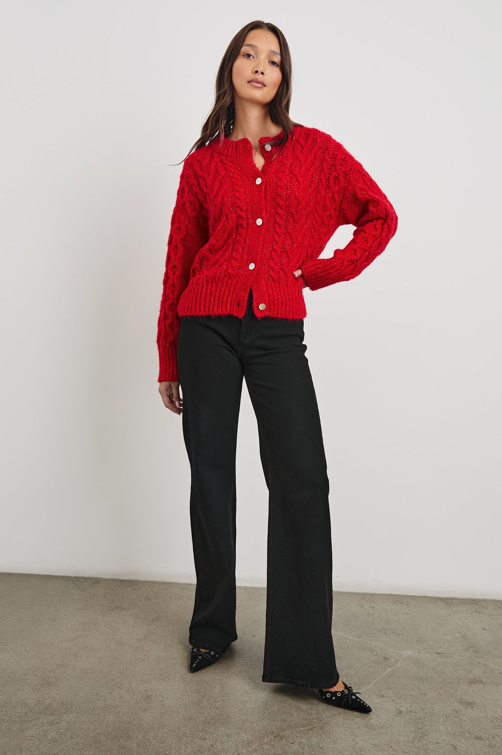 AMELIE CARDIGAN - SCARLET