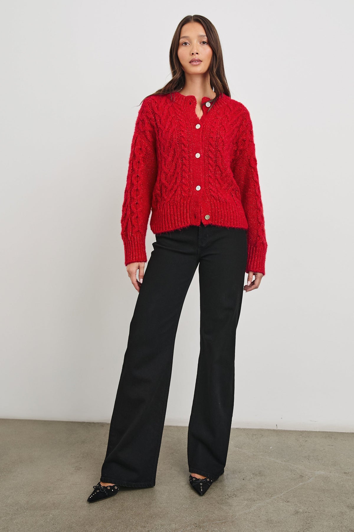 AMELIE CARDIGAN - SCARLET