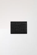 CLASSIC CARD HOLDER - BLACK CROC EMBOSSED