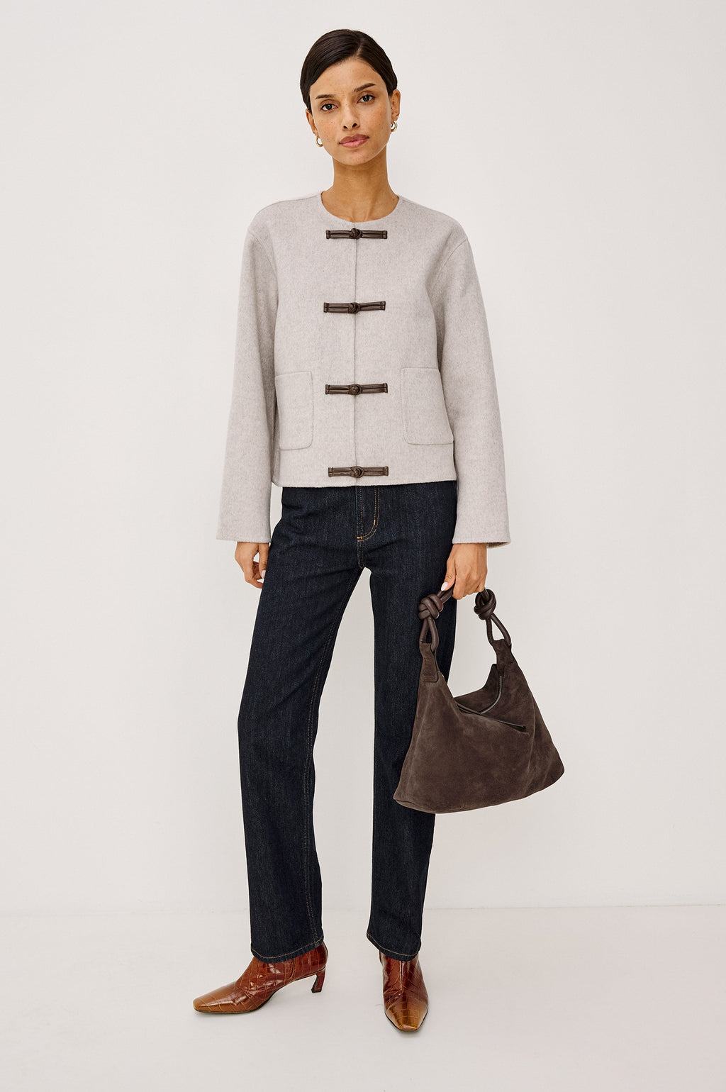 DEIDRE JACKET - HEATHER OAT